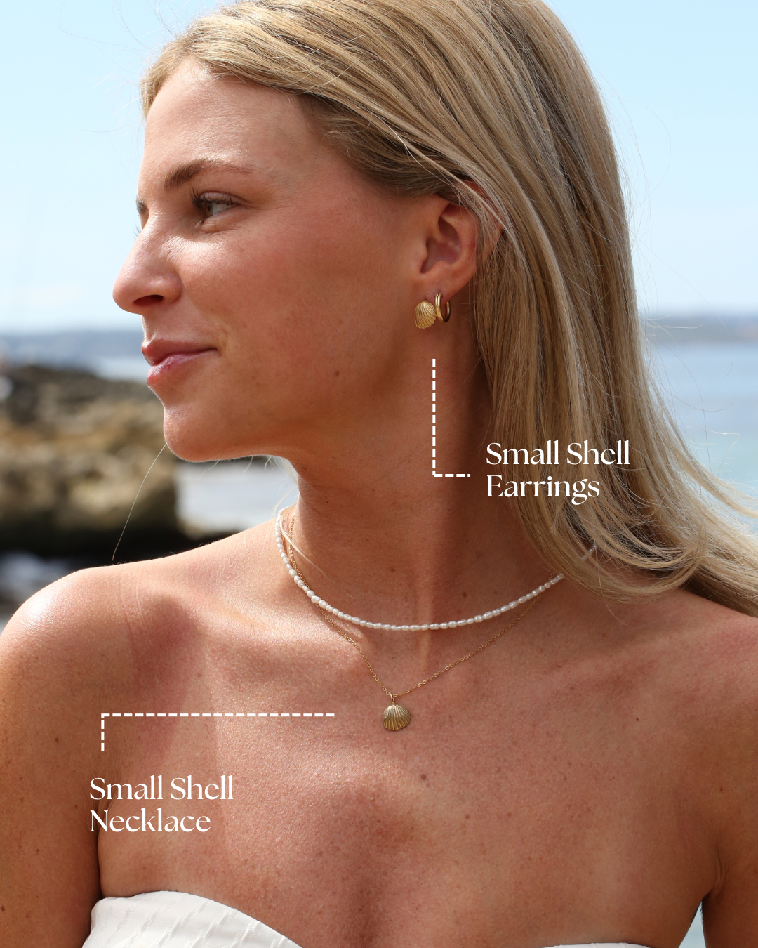 Shell Earrings - Gold