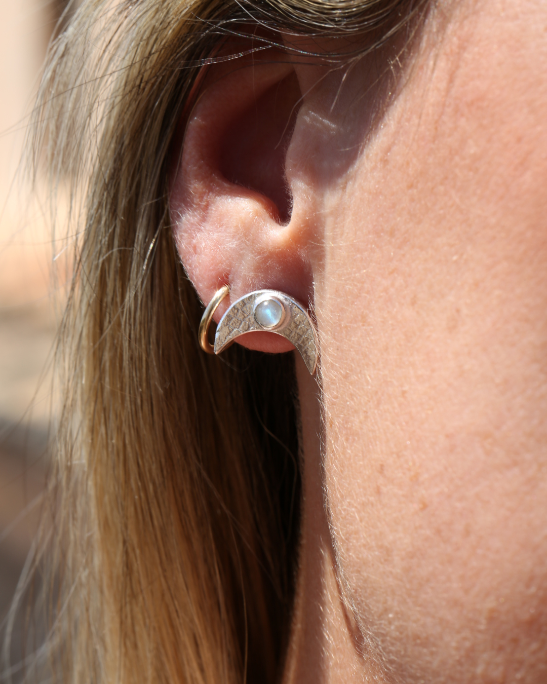Moon Earrings - Moonstone