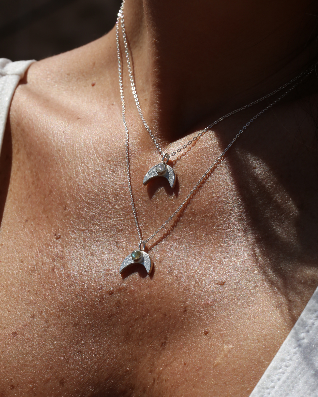 Moon Necklace - Labradorite