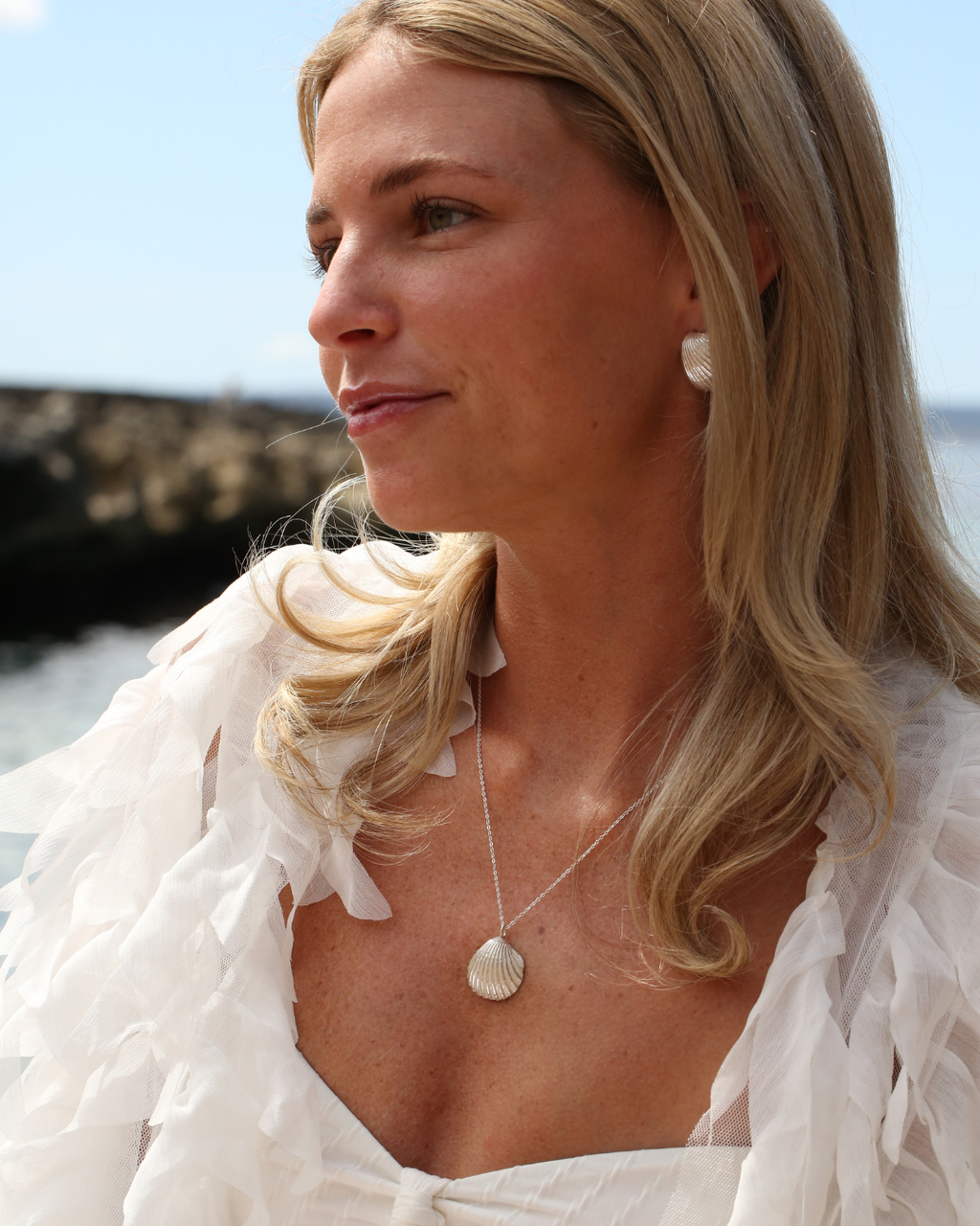 Big Shell Necklace - Silver