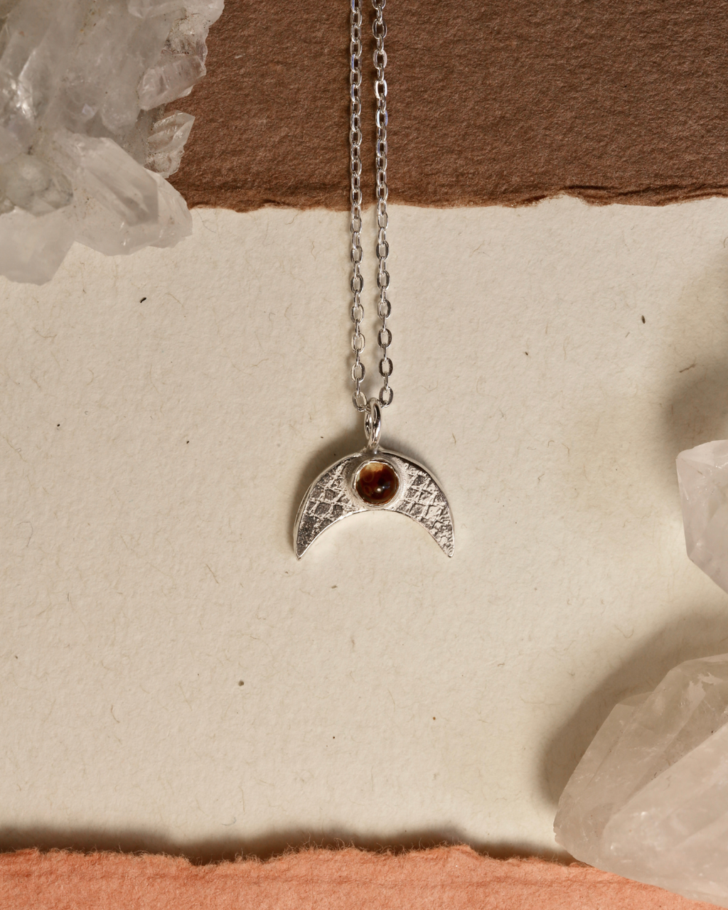 Moon Necklace - Citrine