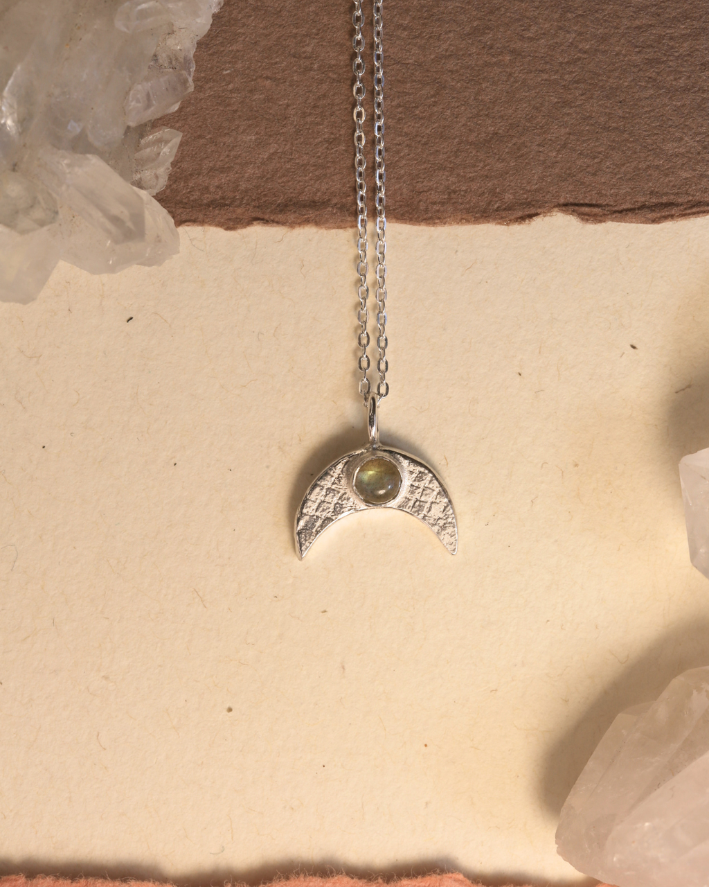 Moon Necklace - Labradorite