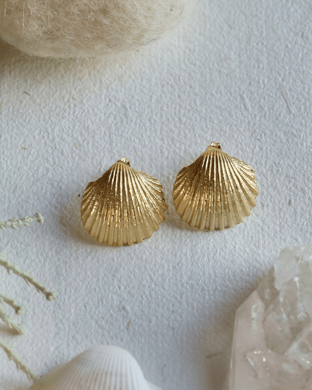 Shell Earrings - Gold