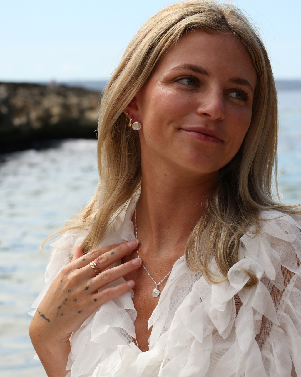 Small Shell Necklace - Silver