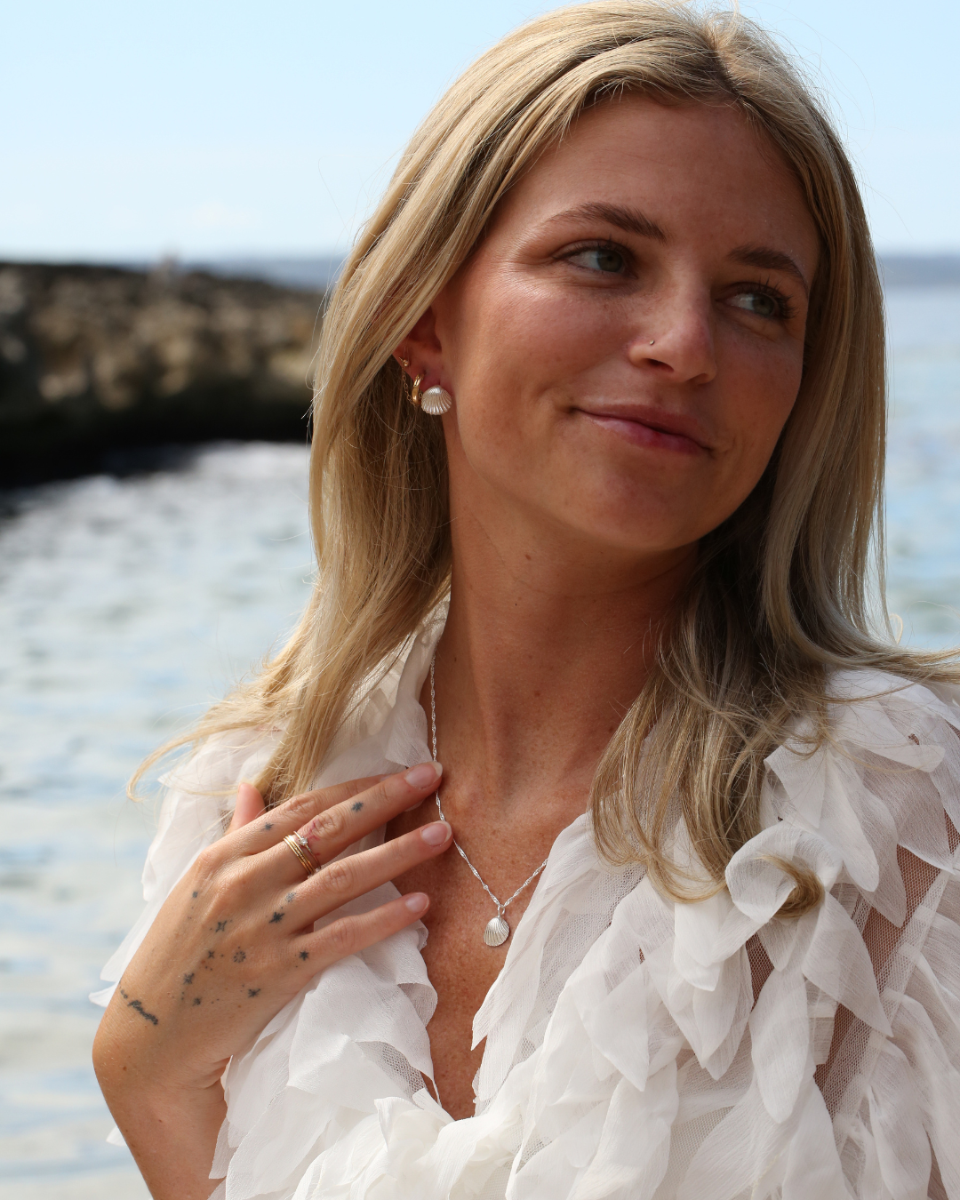 Small Shell Necklace - Silver