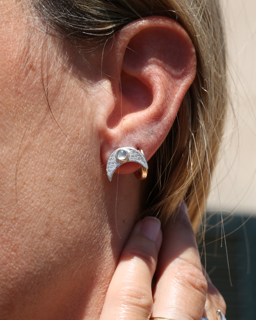Moon Earrings - Moonstone