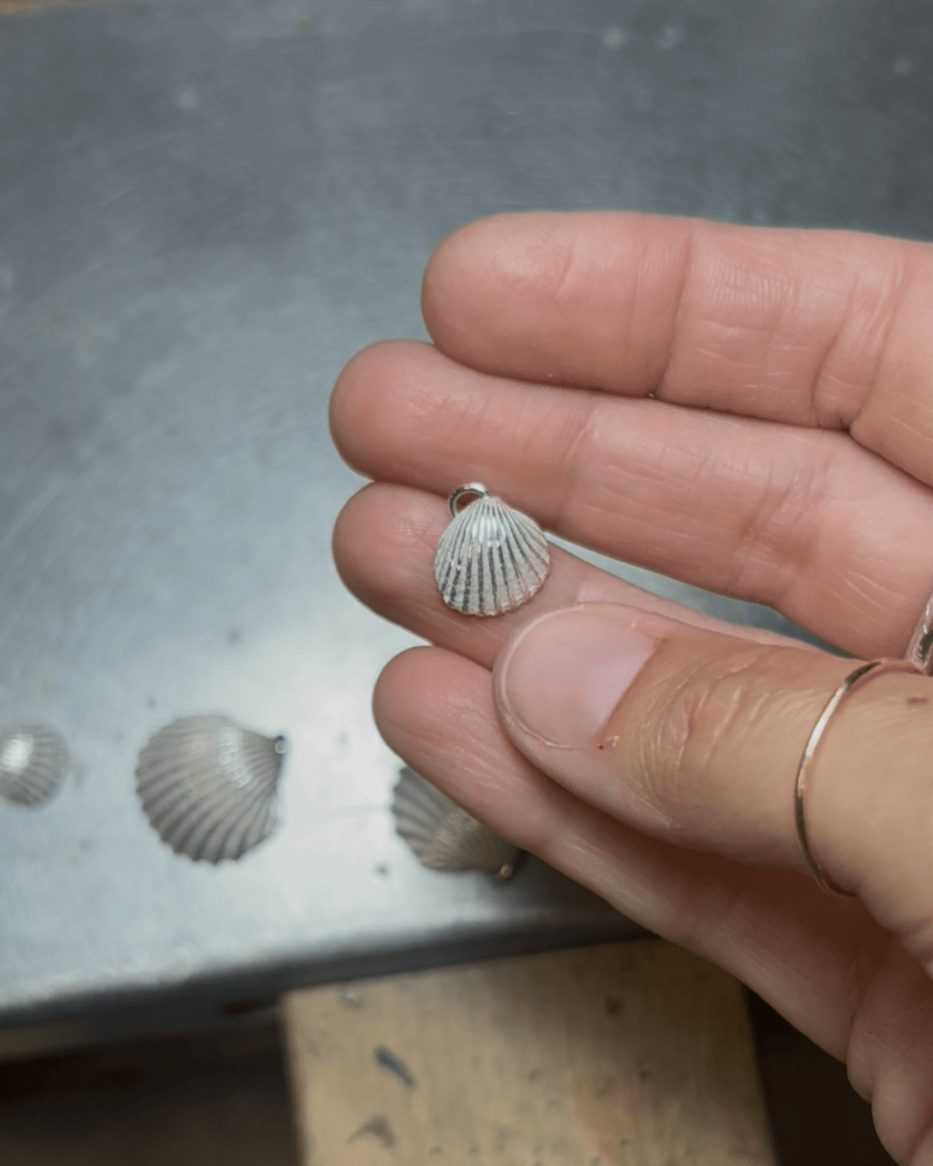 Small Shell Necklace - Silver